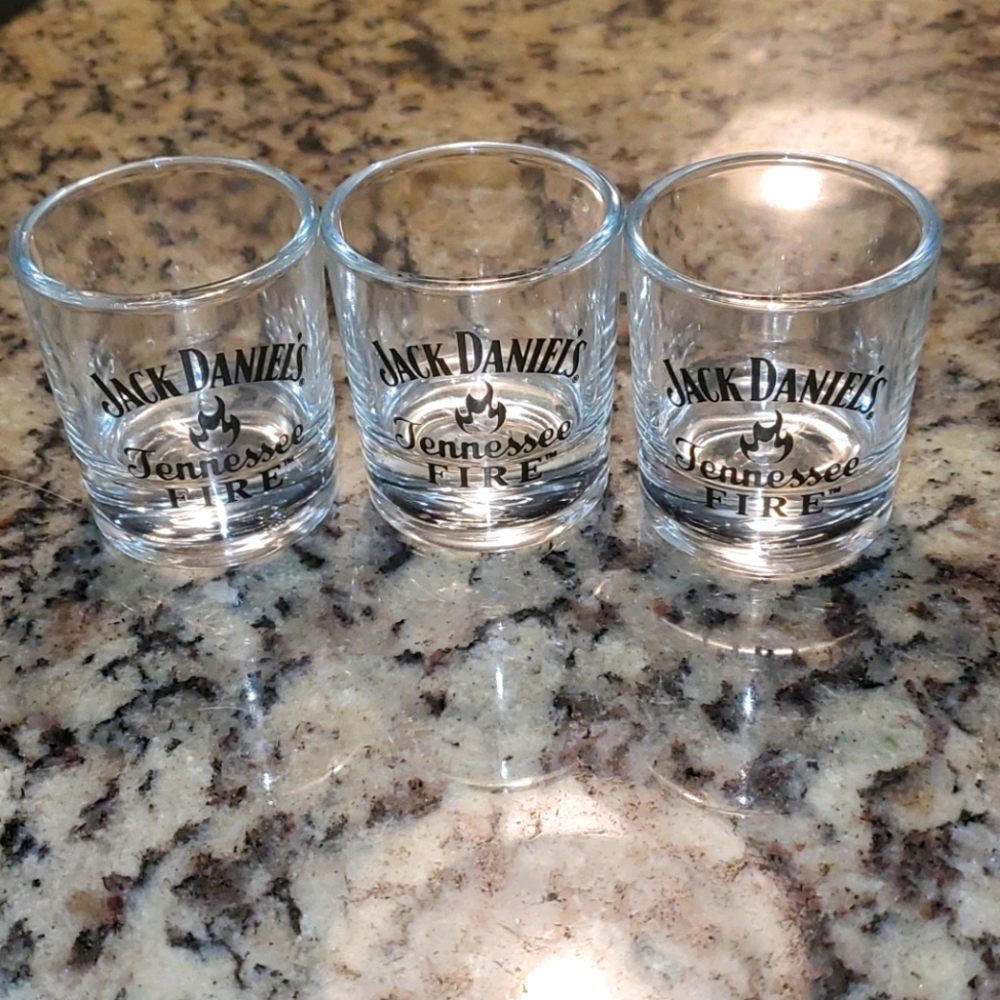 Set of 3 Jack Daniel's Fire shot glasses